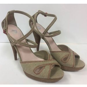 MISS AMERICA Echo Alabaster Heels 9.5 (RK162)